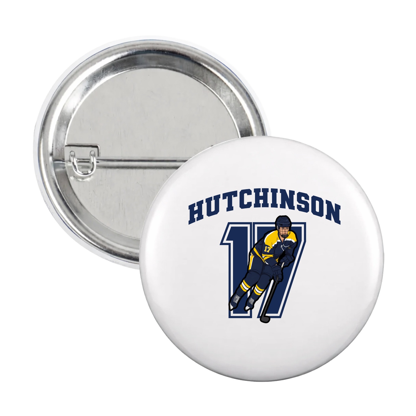 Game Day Button — Number in White