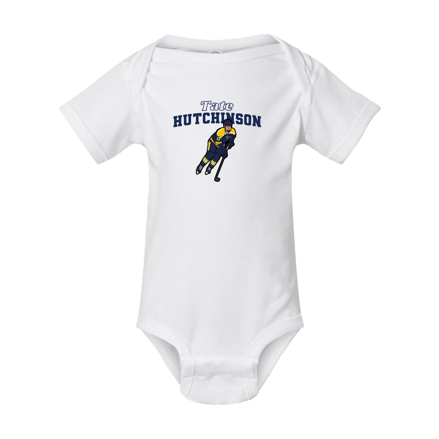 Baby Onesie — Name Arch in White