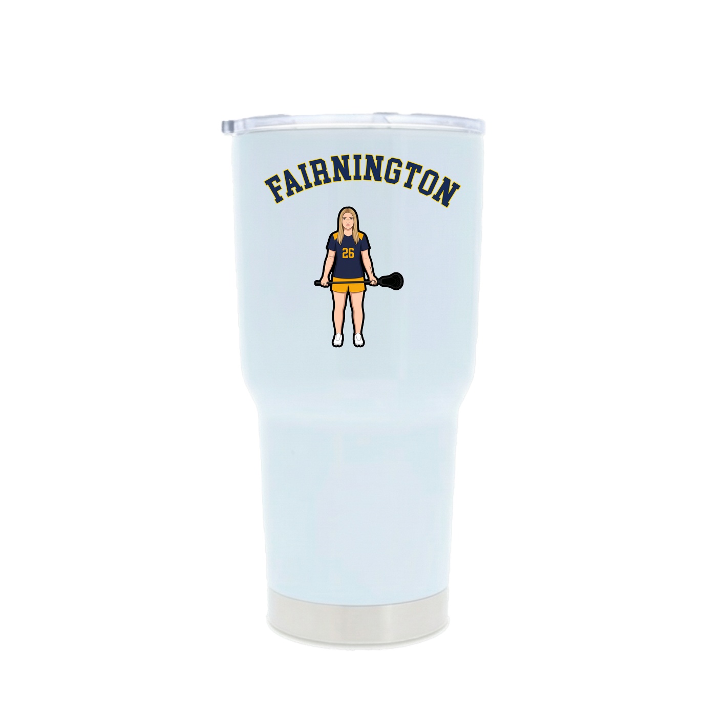30oz Stainless Steel Tumbler — Shirsey Arch in White