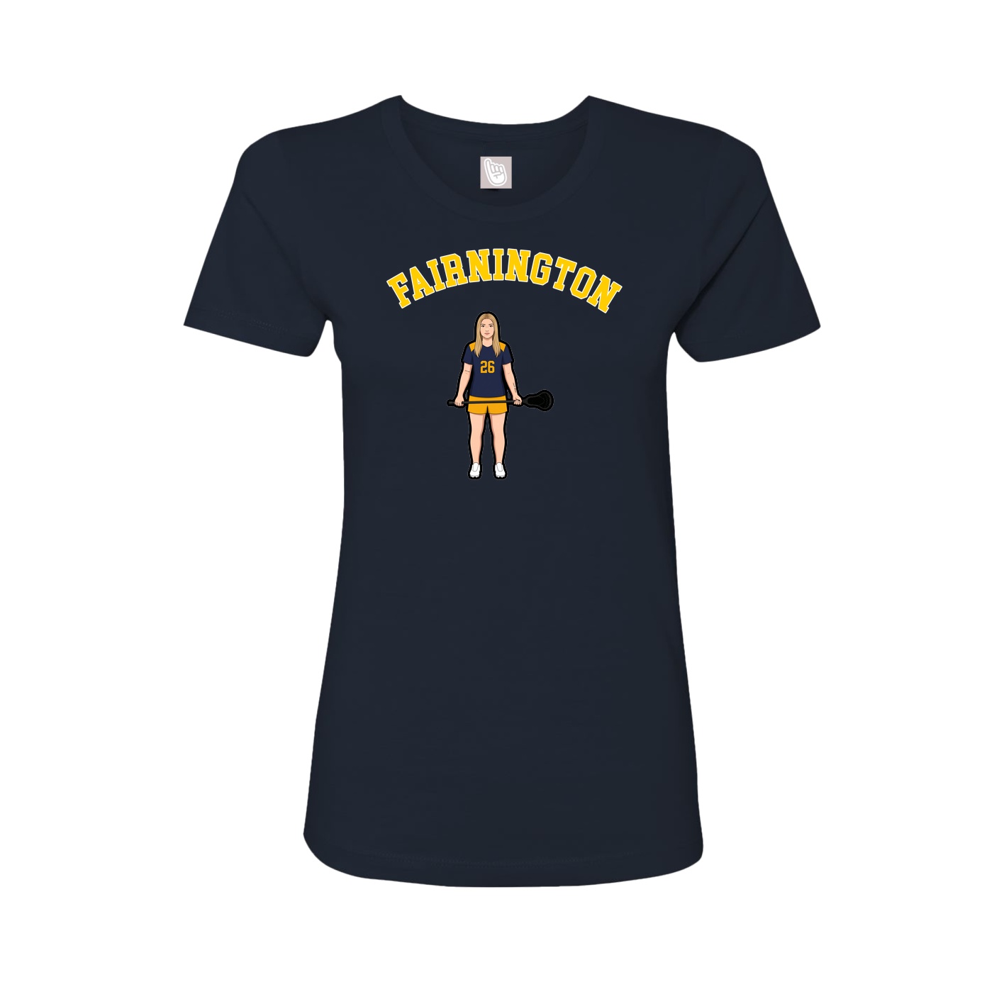 Fitted Women's Tee — Shirsey Arch in Navy