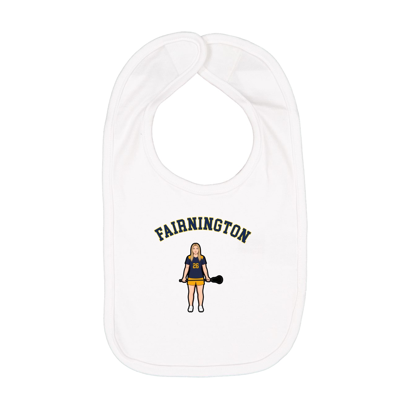 Infant Bib — Shirsey Arch in White