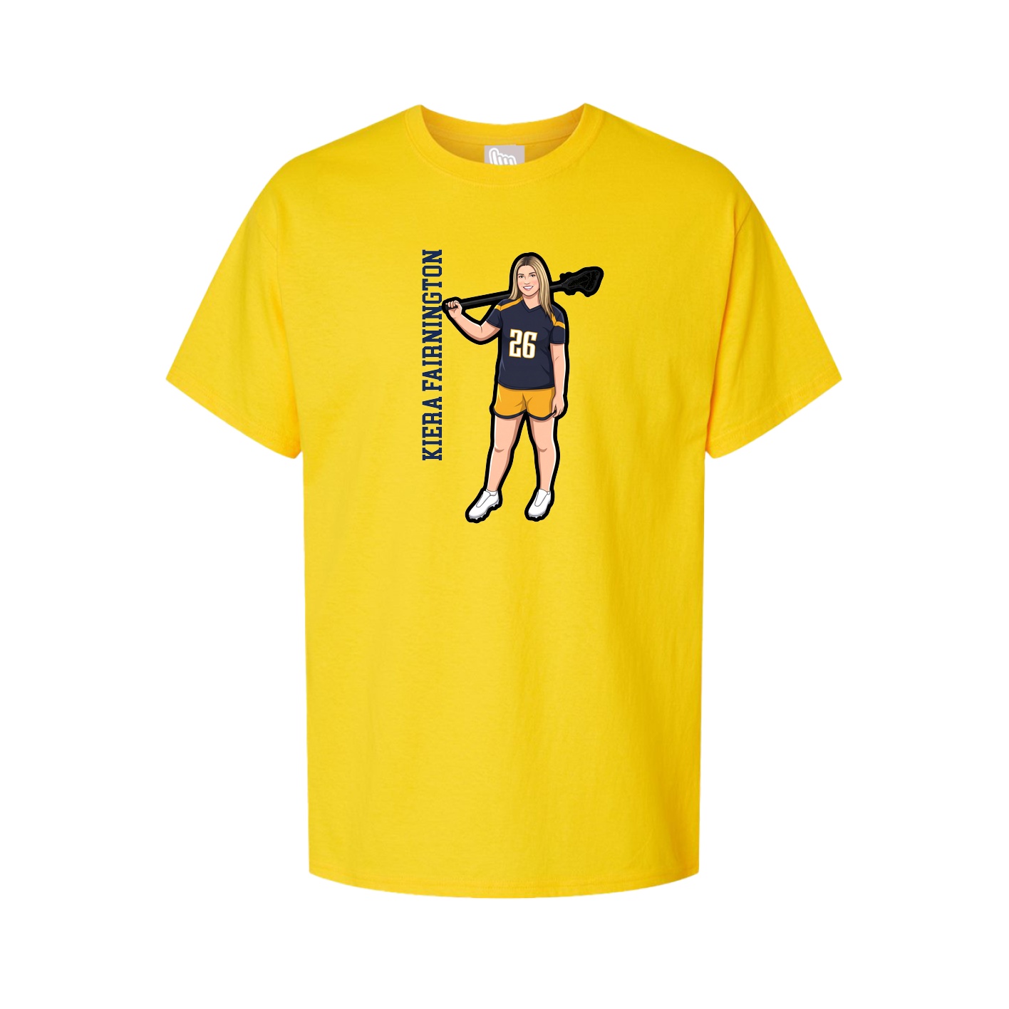 Tee — Name Vertical in Gold