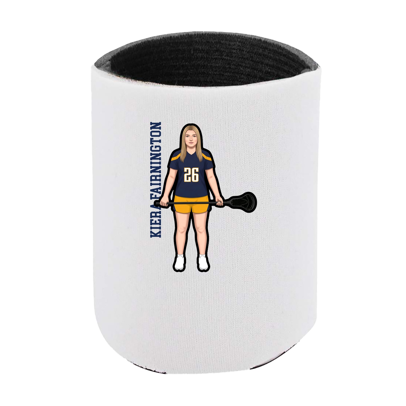 Can Holder — Name Vertical in White