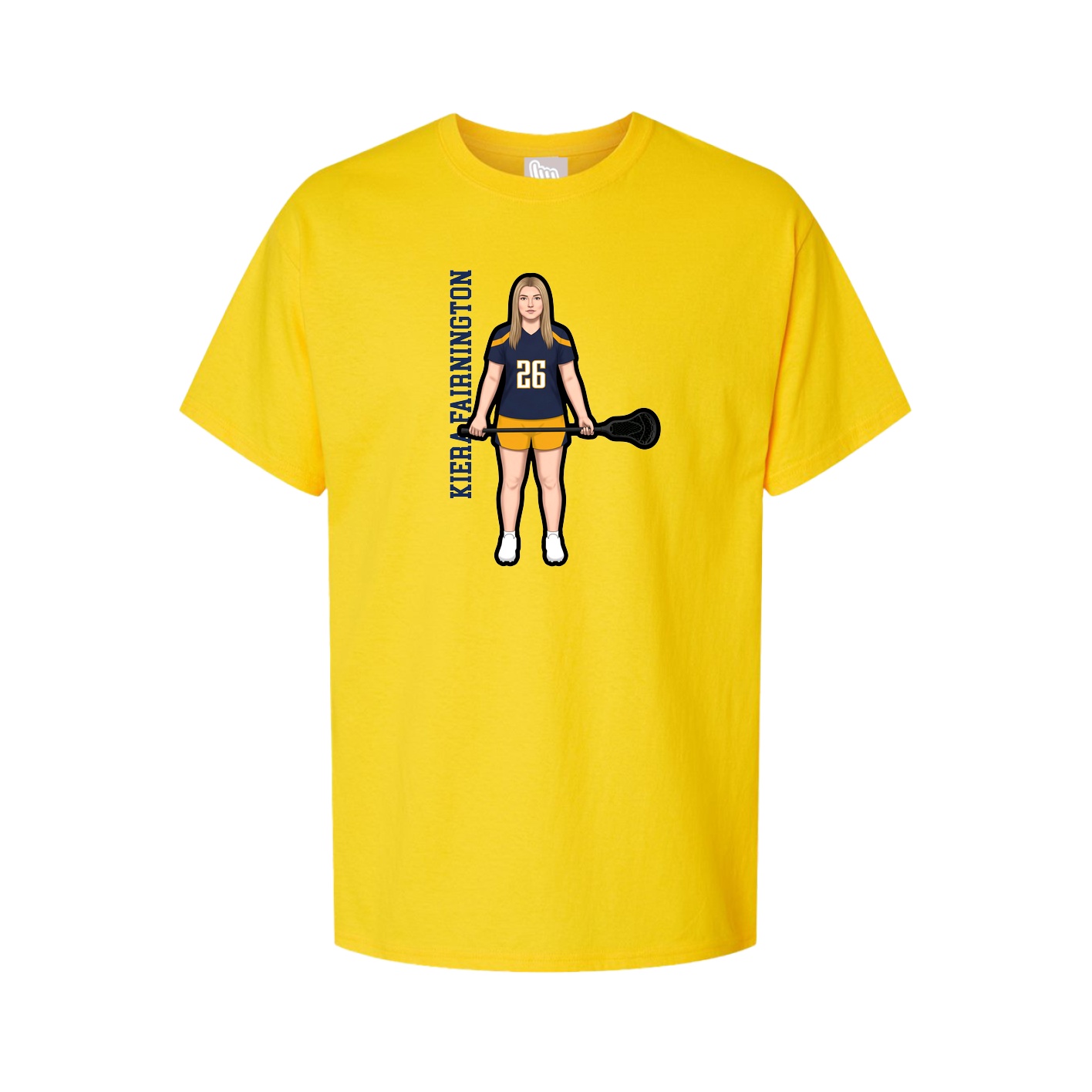 Tee — Name Vertical in Gold