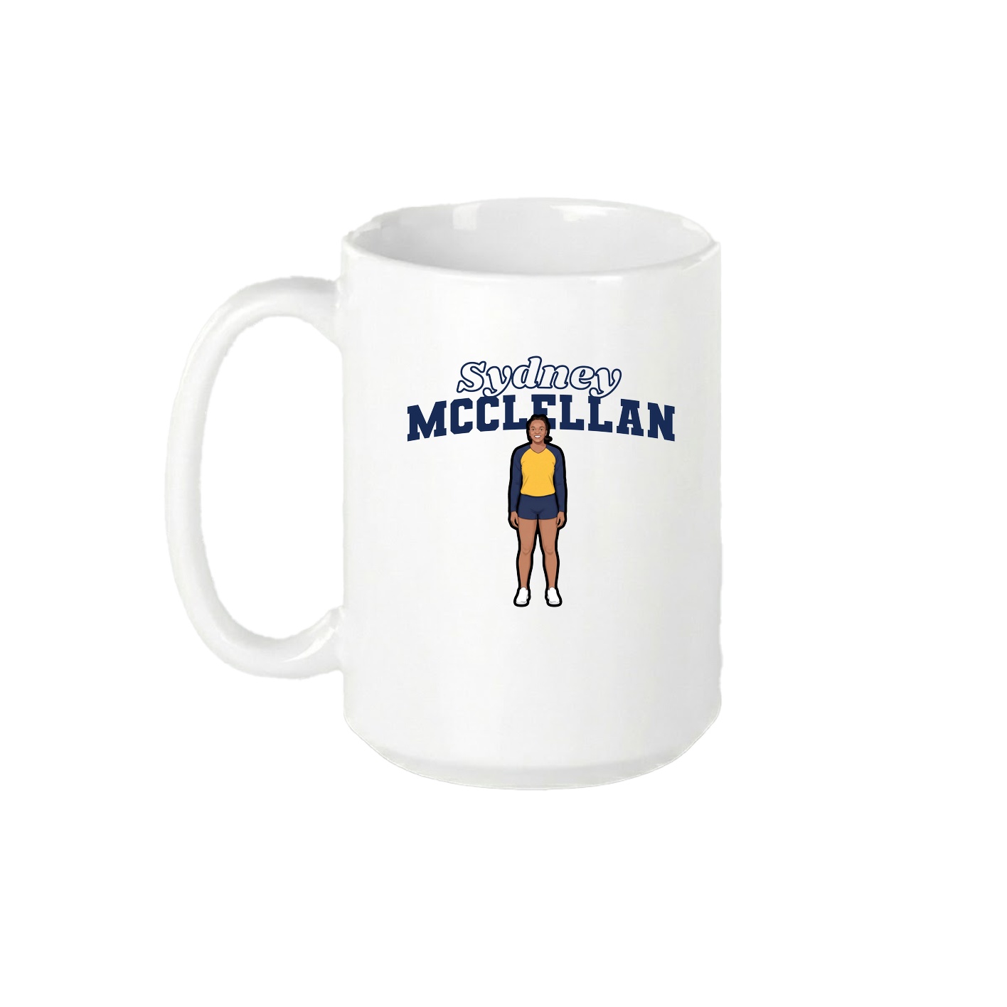 15oz Coffee Mug — Name Arch in White