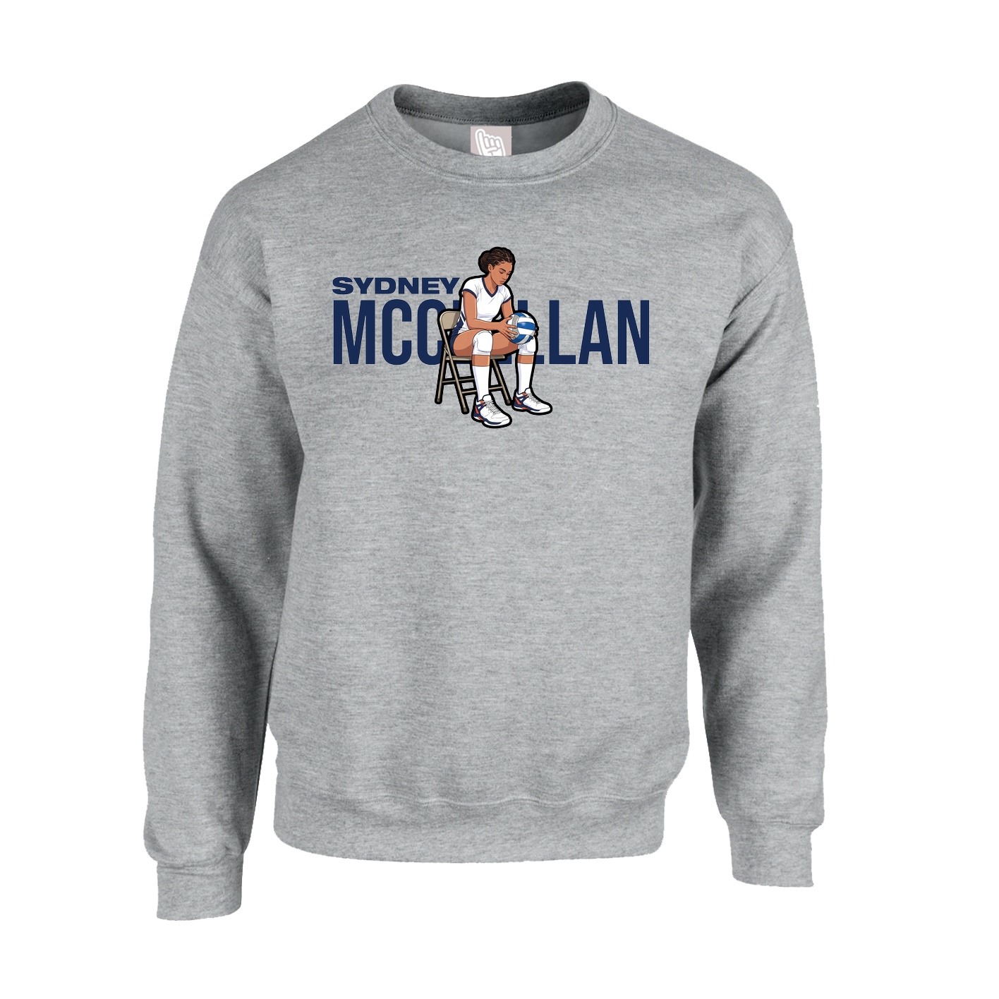 Fleece Crew — Player Name in Grey