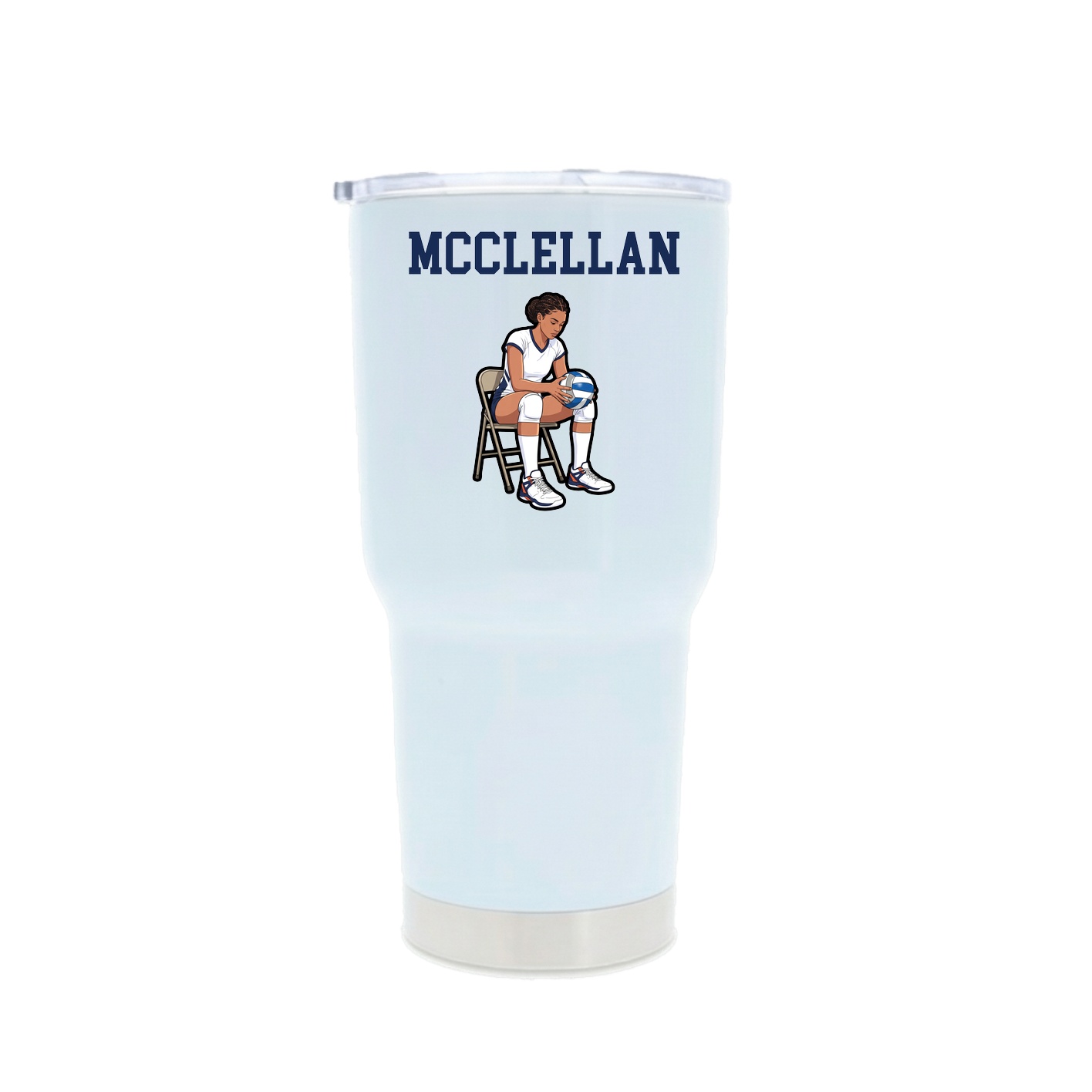 30oz Stainless Steel Tumbler — Shirsey in White