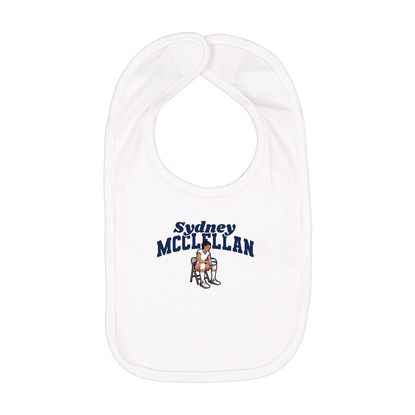 Infant Bib — Signature Arch in White