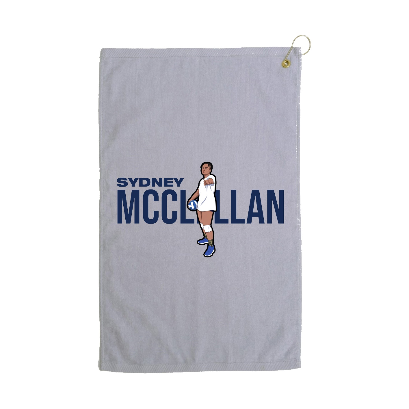 Golf Towel — Player Name in Grey
