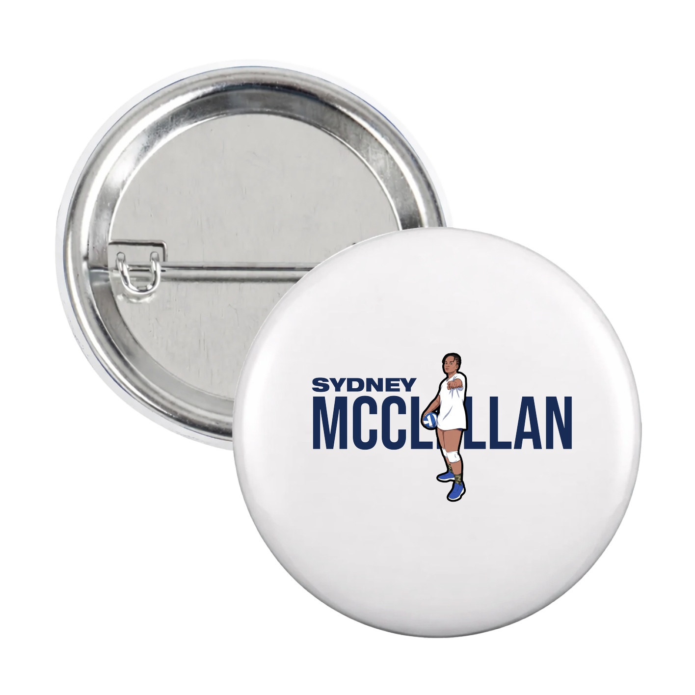 Game Day Button — Player Name in White