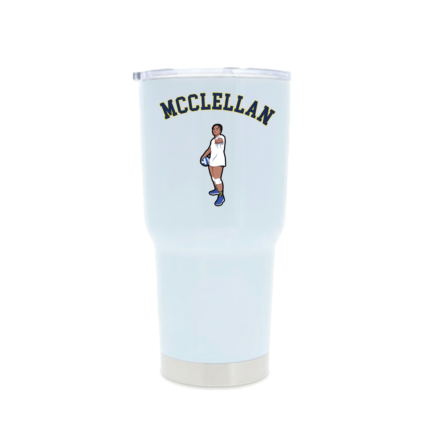 30oz Stainless Steel Tumbler — Shirsey Arch in White