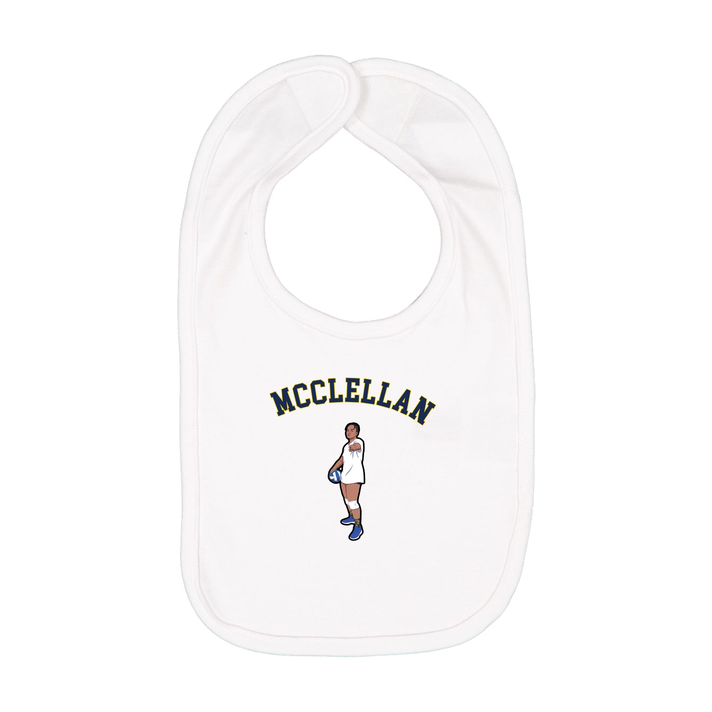 Infant Bib — Shirsey Arch in White