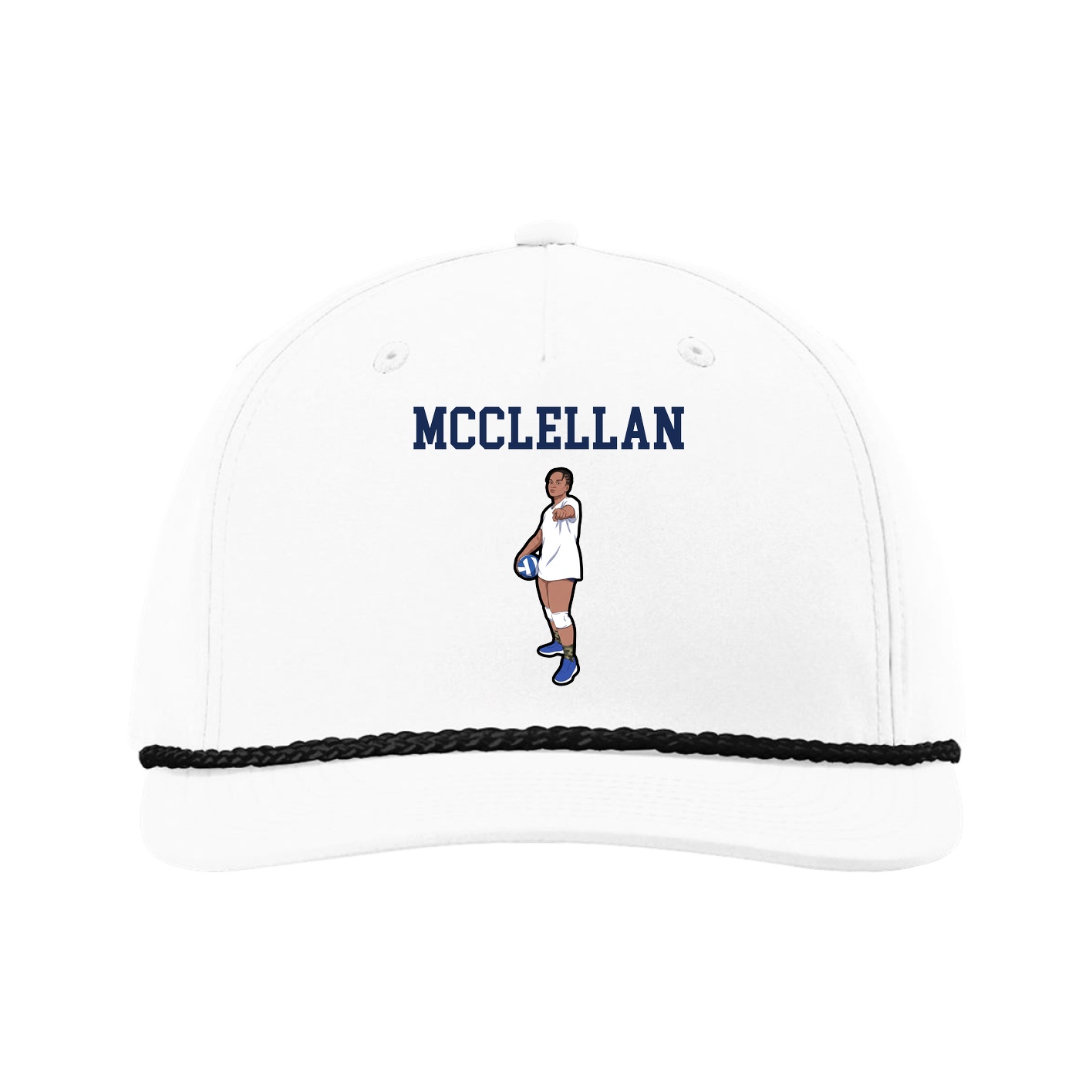 Five-Panel Classic Rope Cap — Shirsey in White