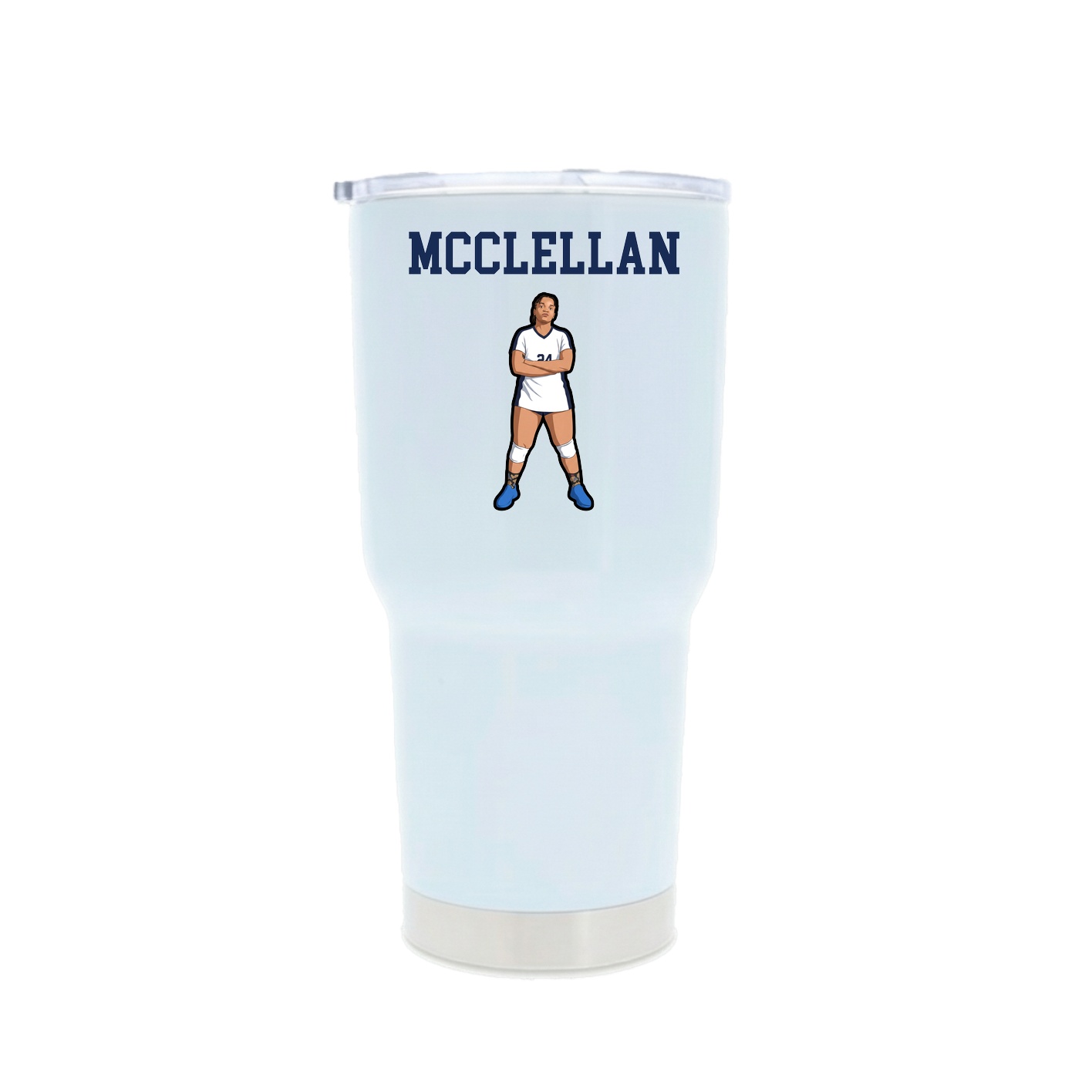 30oz Stainless Steel Tumbler — Shirsey in White
