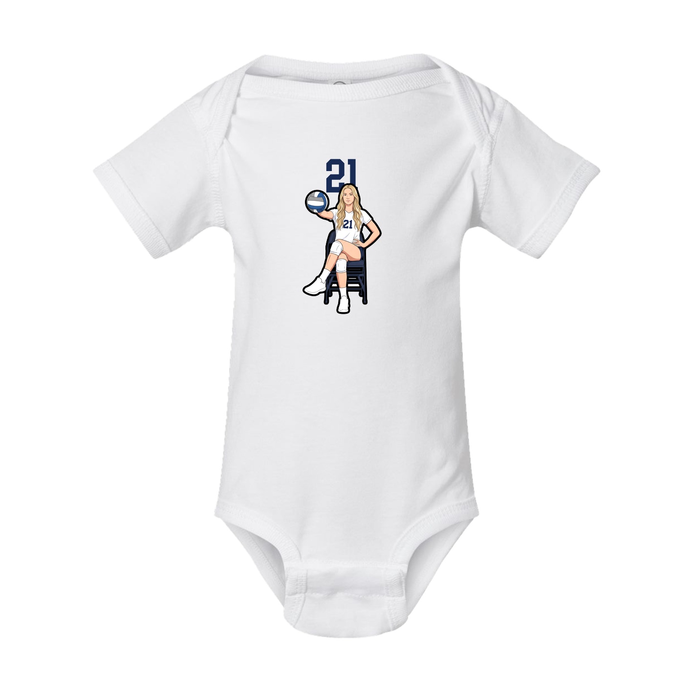 Baby Onesie — Number Top in White