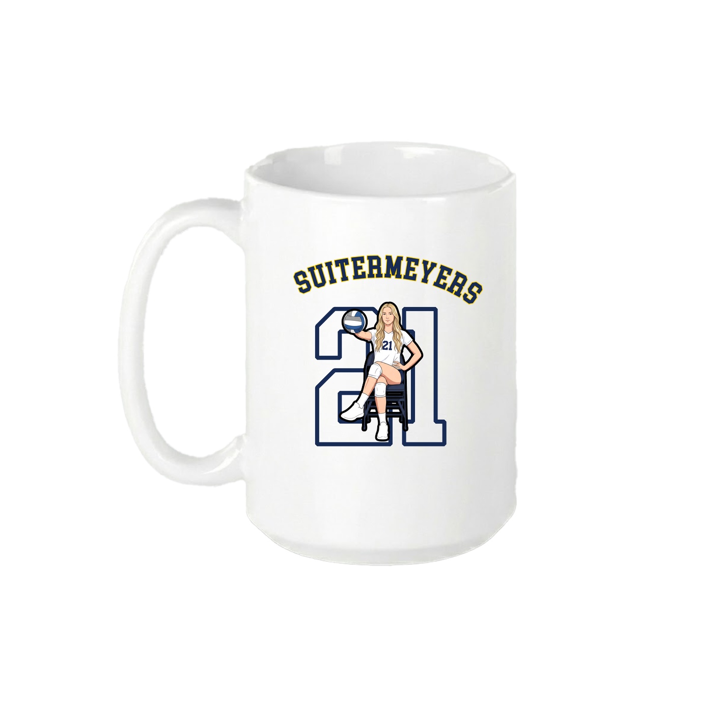 15oz Coffee Mug — Shirsey Arch in White