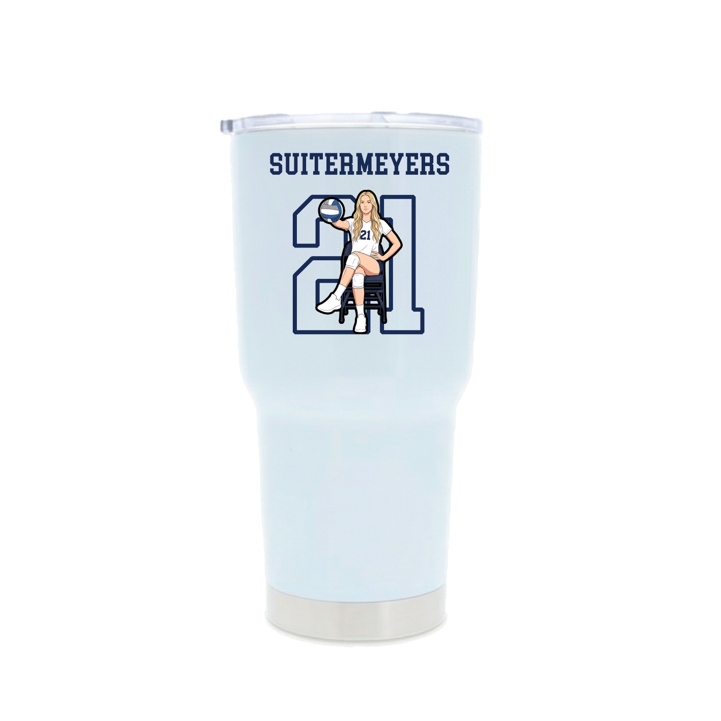 30oz Stainless Steel Tumbler — Shirsey in White