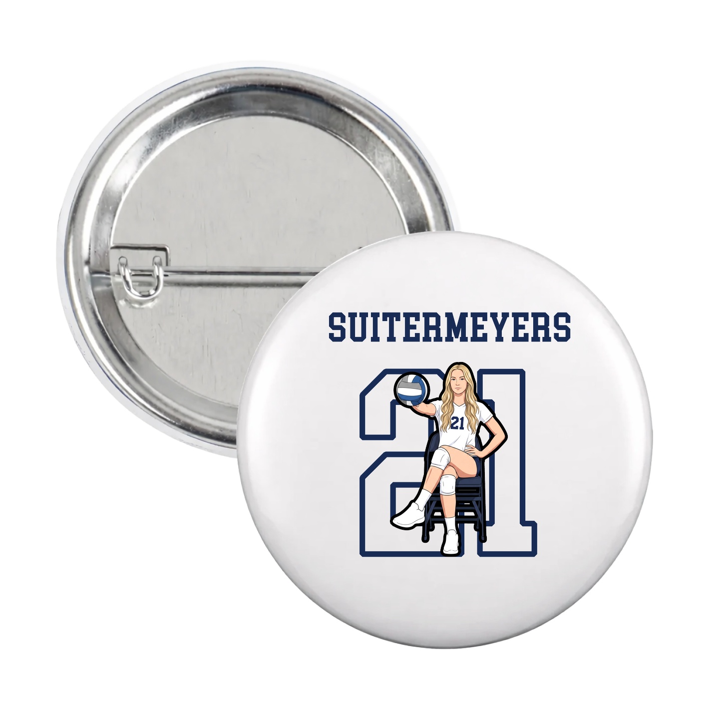 Game Day Button — Shirsey in White