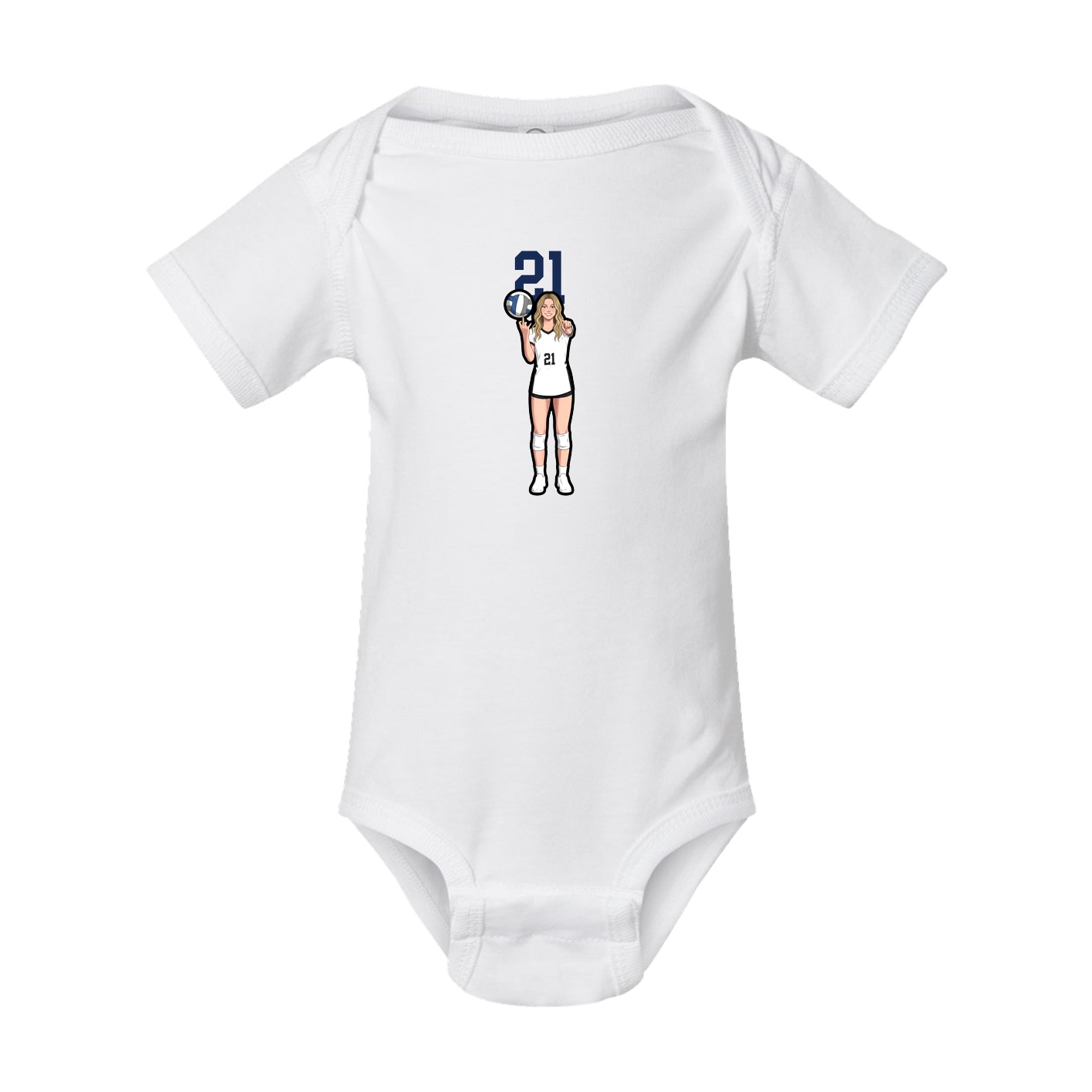 Baby Onesie — Number Top in White