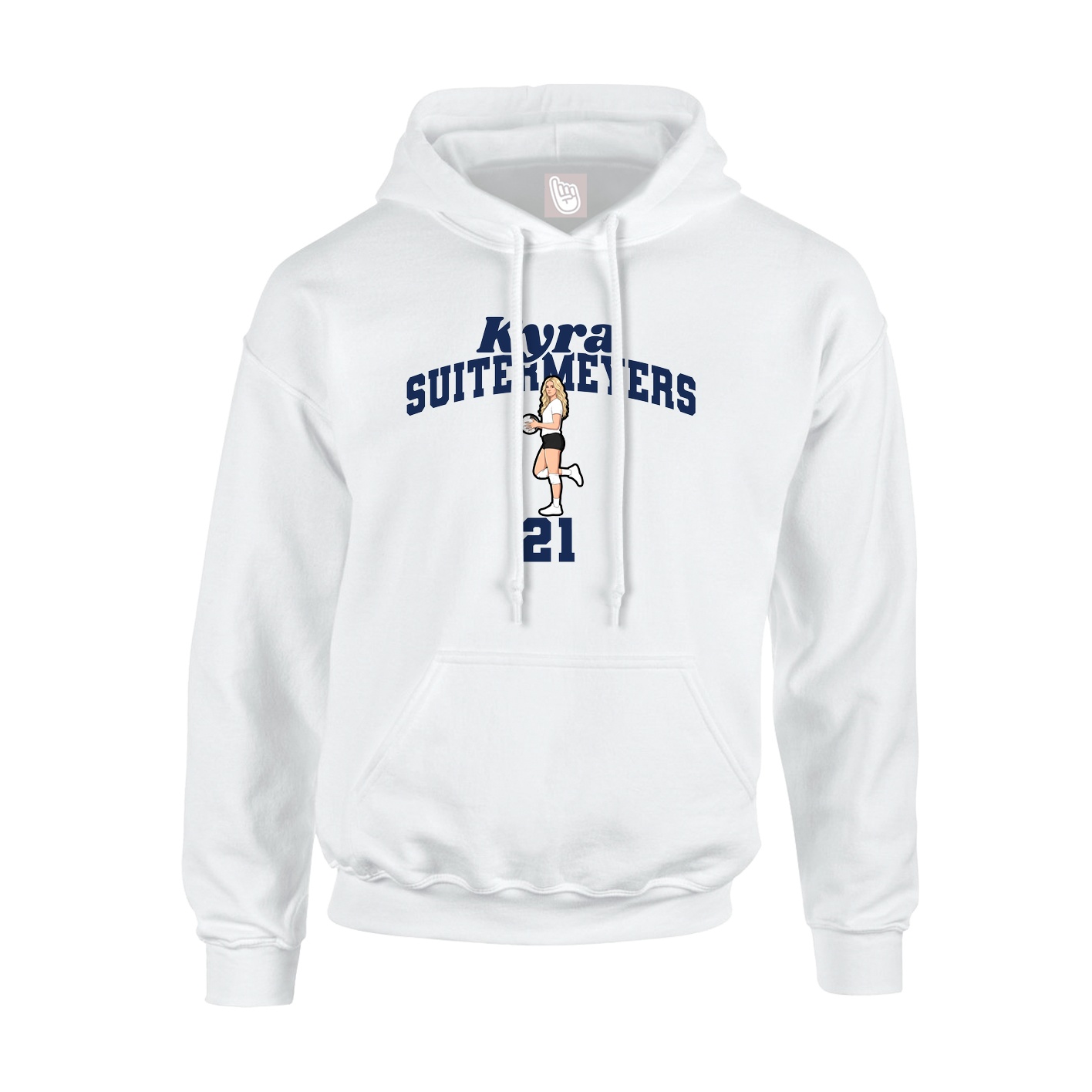Hoodie — Signature Arch in White