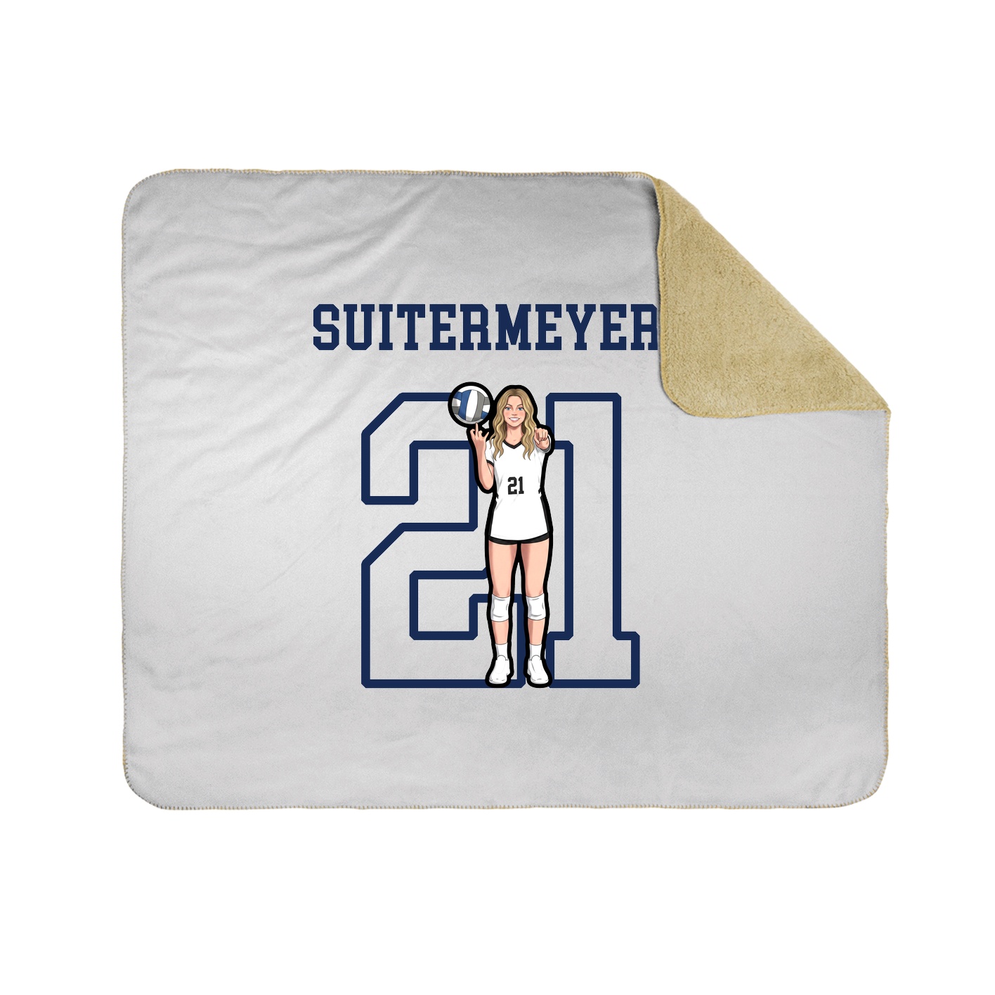 Throw Blanket — Shirsey in White