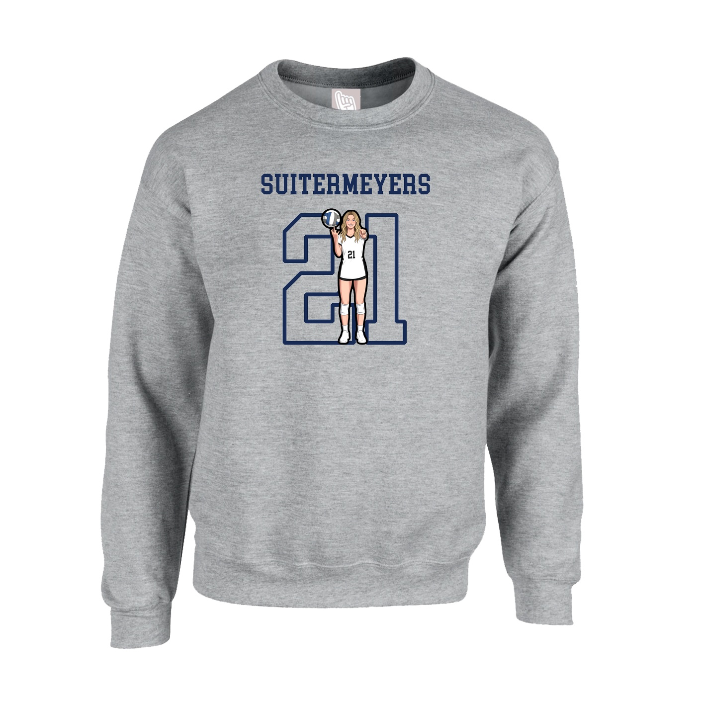 Fleece Crew — Shirsey in Grey