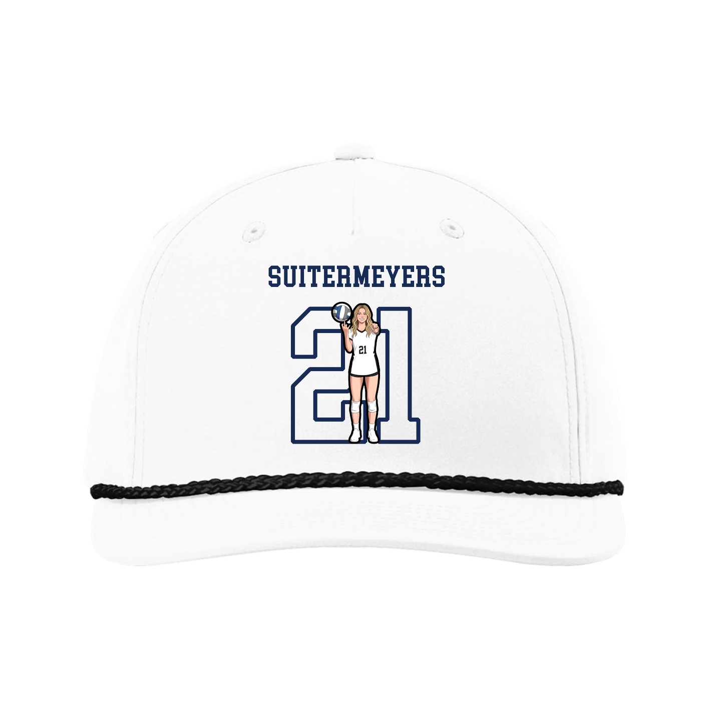 Five-Panel Classic Rope Cap — Shirsey in White