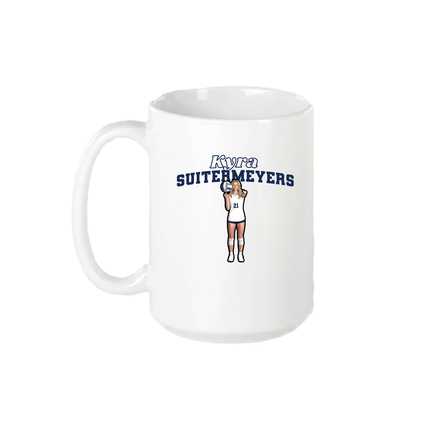 15oz Coffee Mug — Name Arch in White