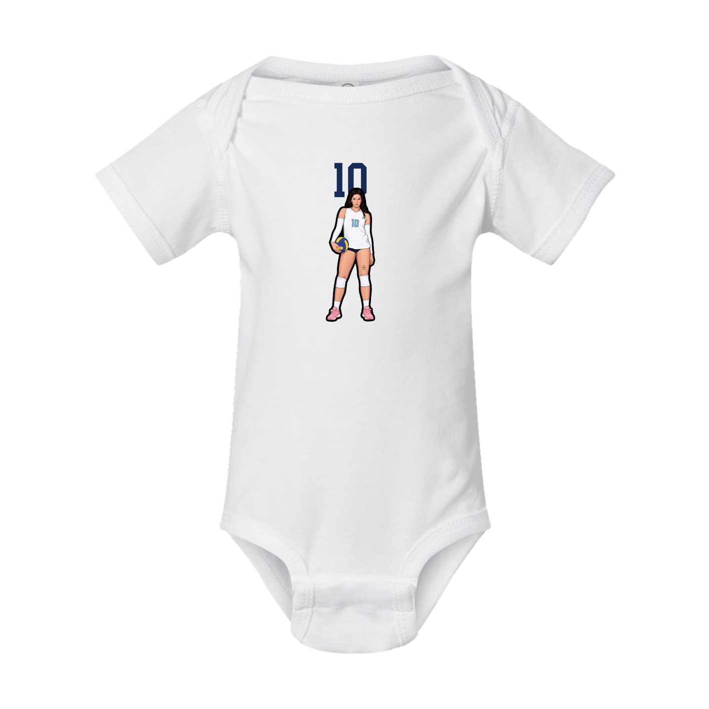 Baby Onesie — Number Top in White