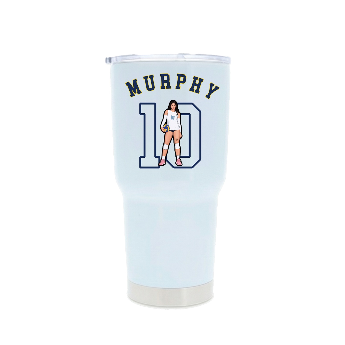 30oz Stainless Steel Tumbler — Shirsey Arch in White