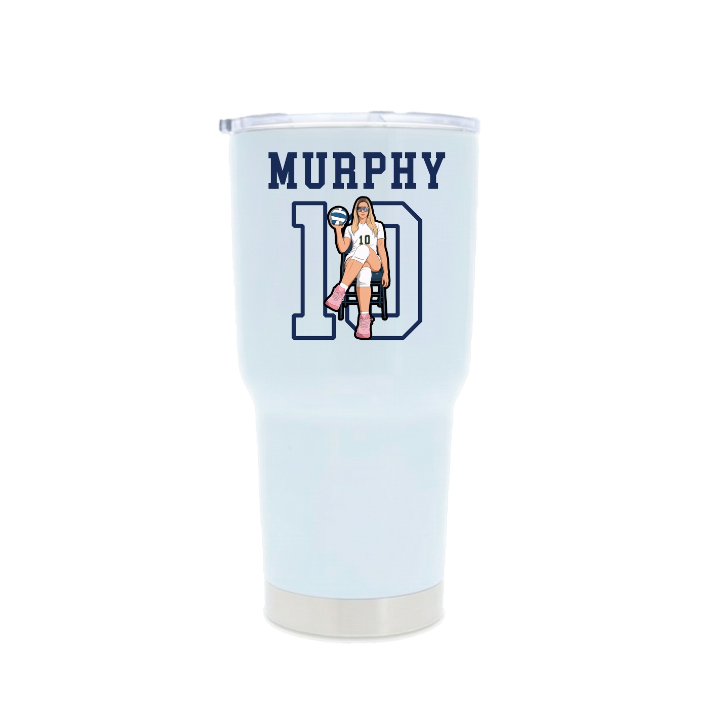 30oz Stainless Steel Tumbler — Shirsey in White