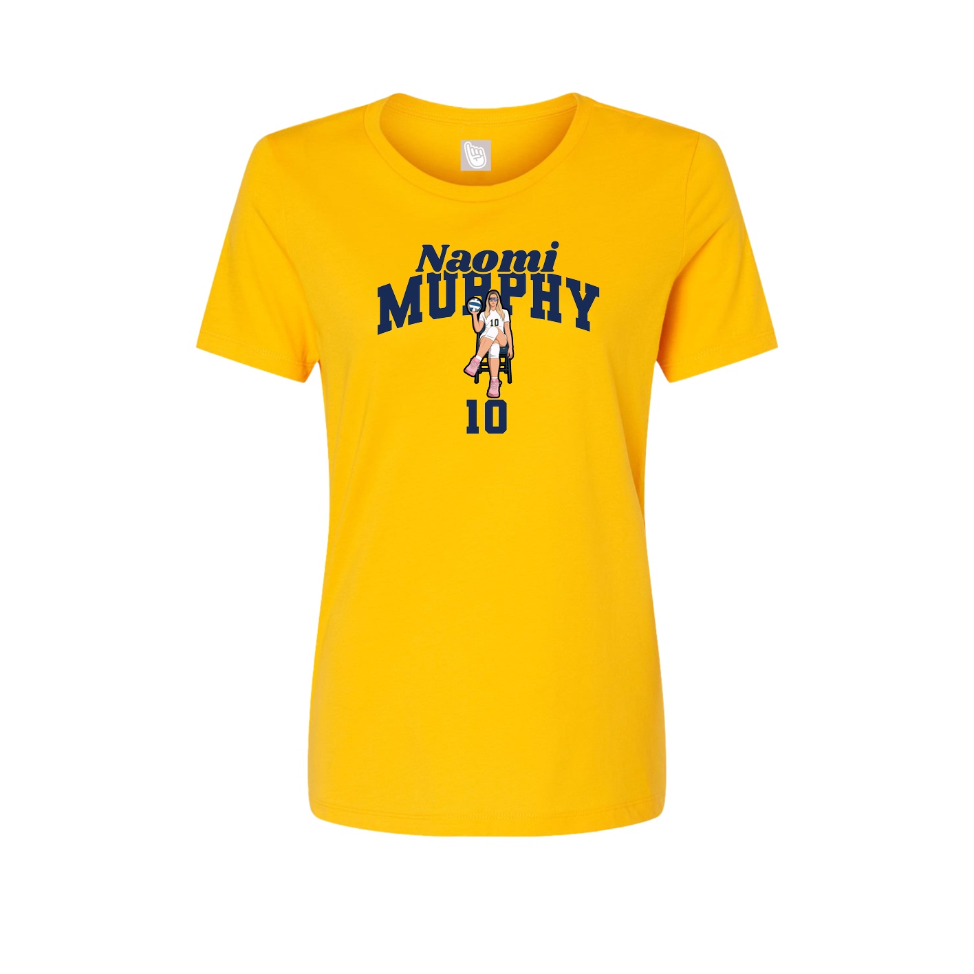 Fitted Women's Tee — Signature Arch in Gold