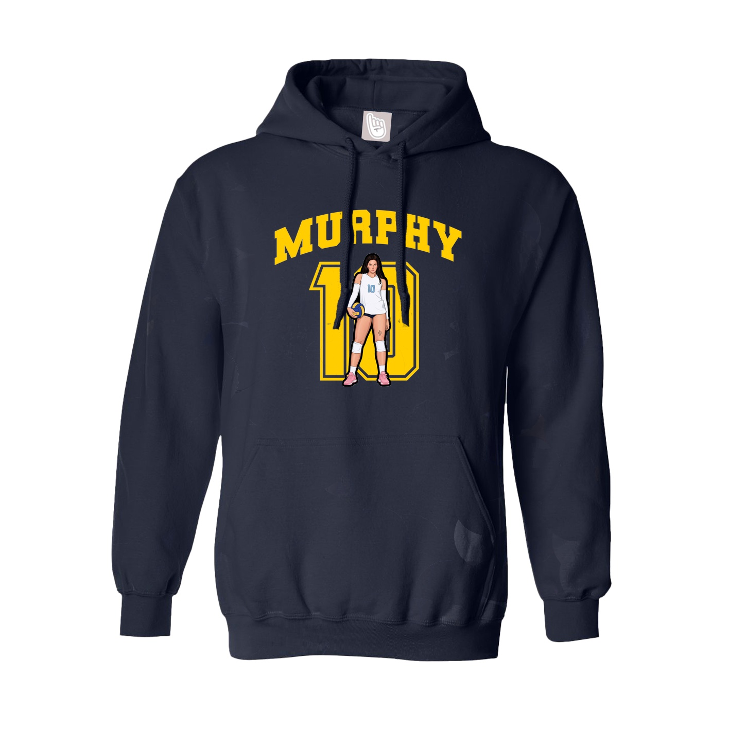Hoodie — Number in Navy