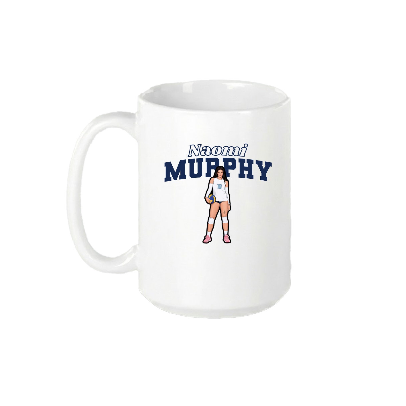 15oz Coffee Mug — Name Arch in White
