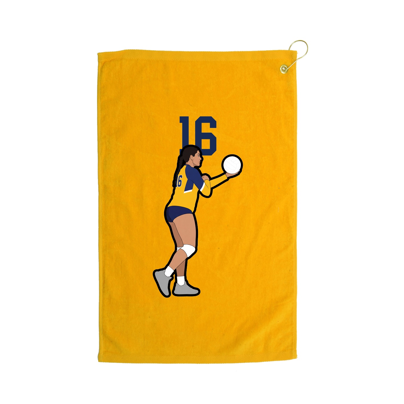 Golf Towel — Number Top in Gold