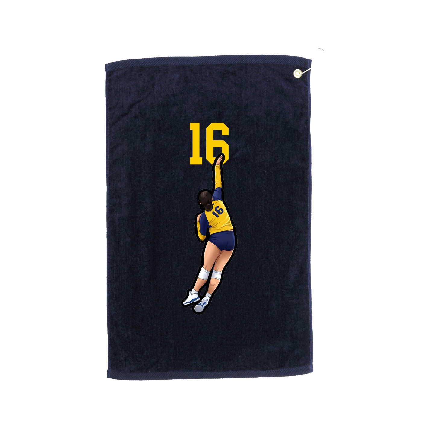Golf Towel — Number Top in Navy