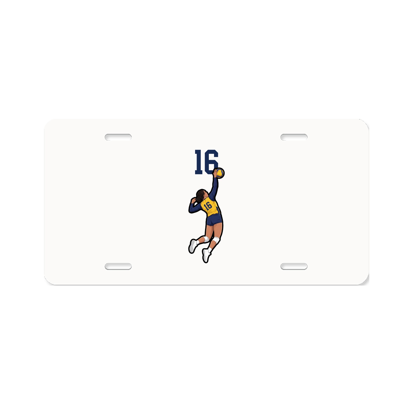 License Plate — Number Top in Classic
