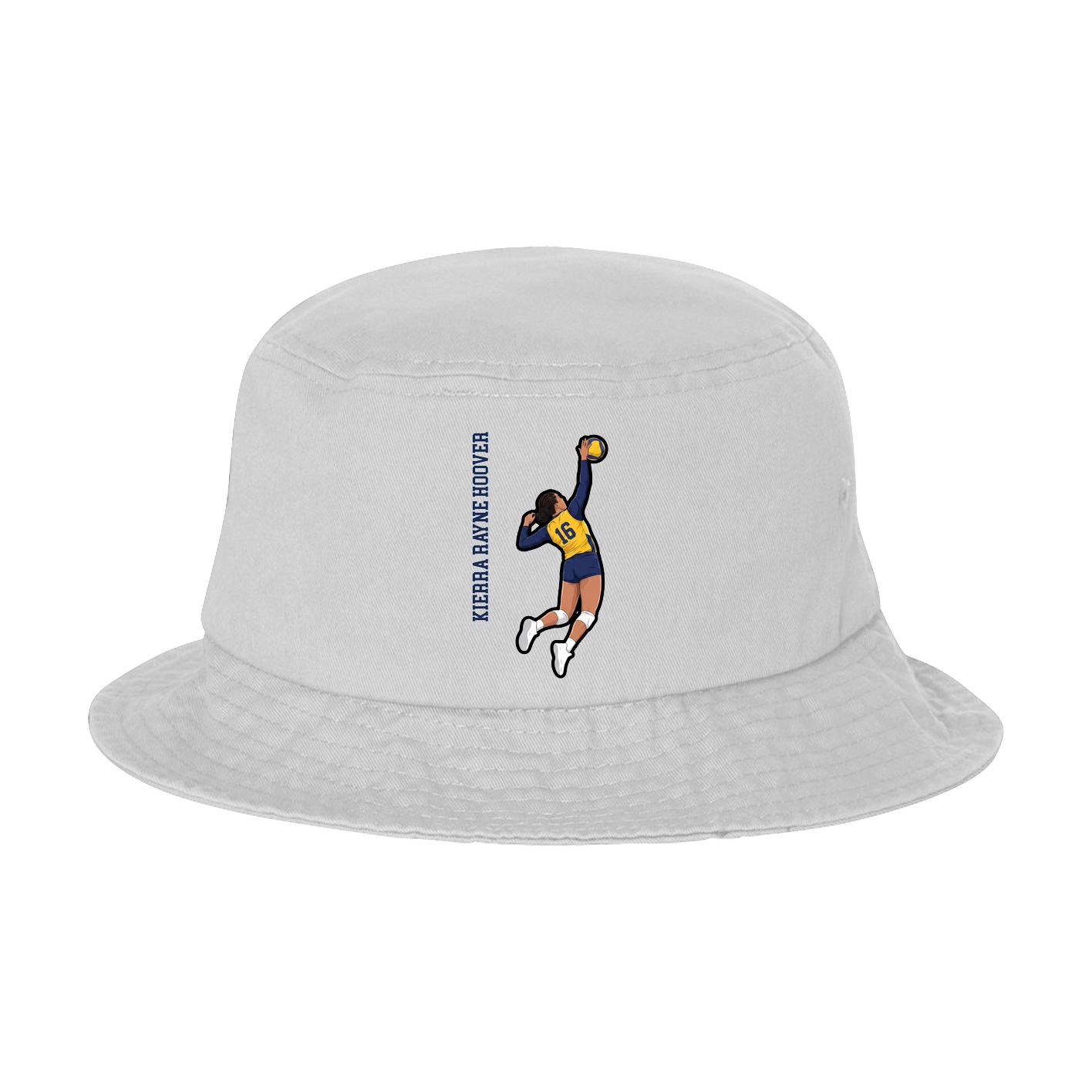 Bucket Cap — Name Vertical in White