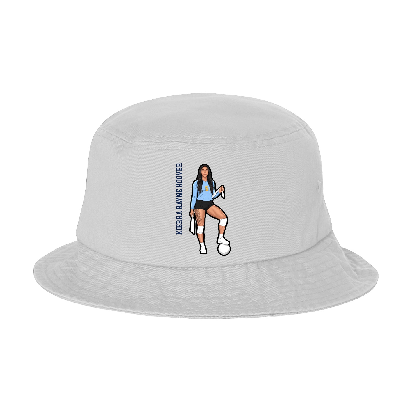 Bucket Cap — Name Vertical in White