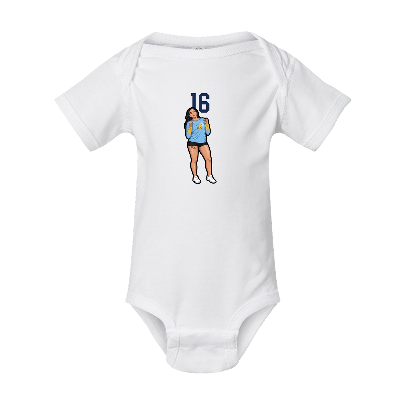 Baby Onesie — Number Top in White