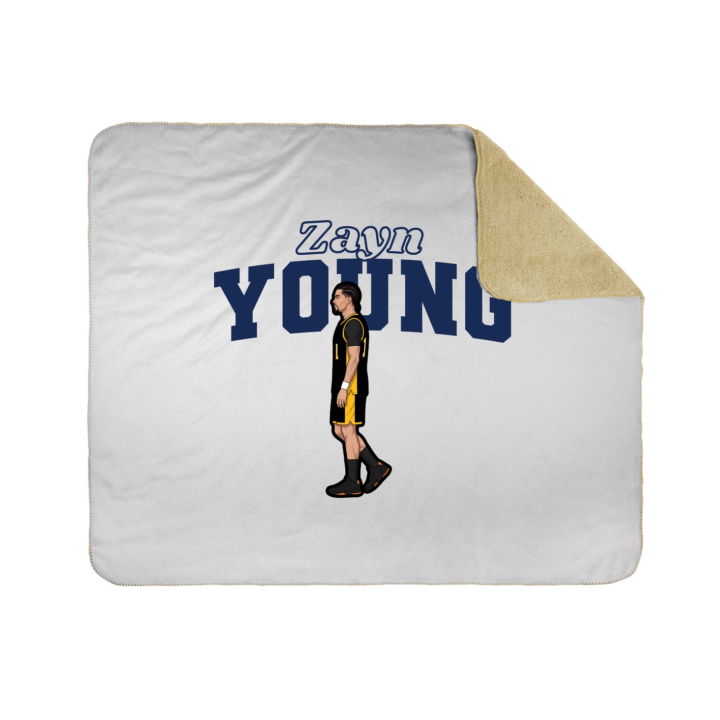 Throw Blanket — Name Arch in White