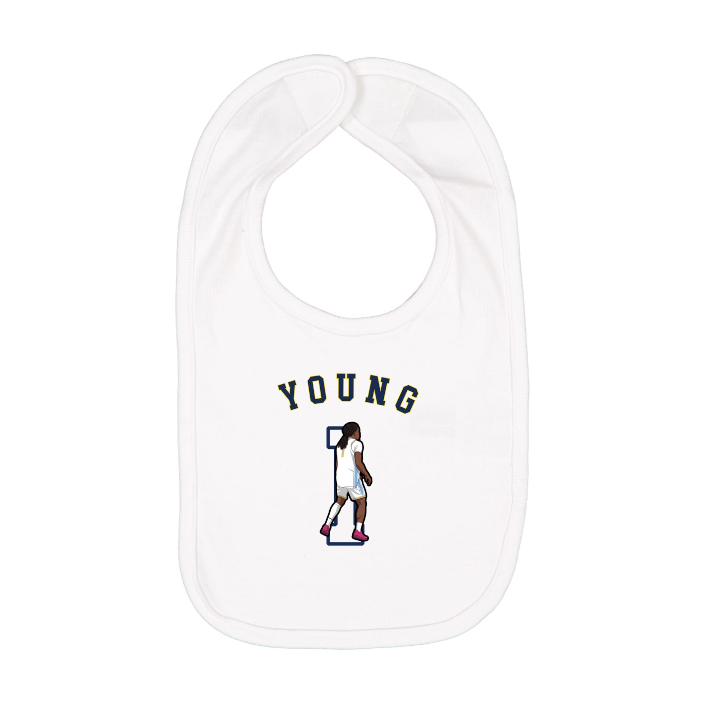 Infant Bib — Shirsey Arch in White