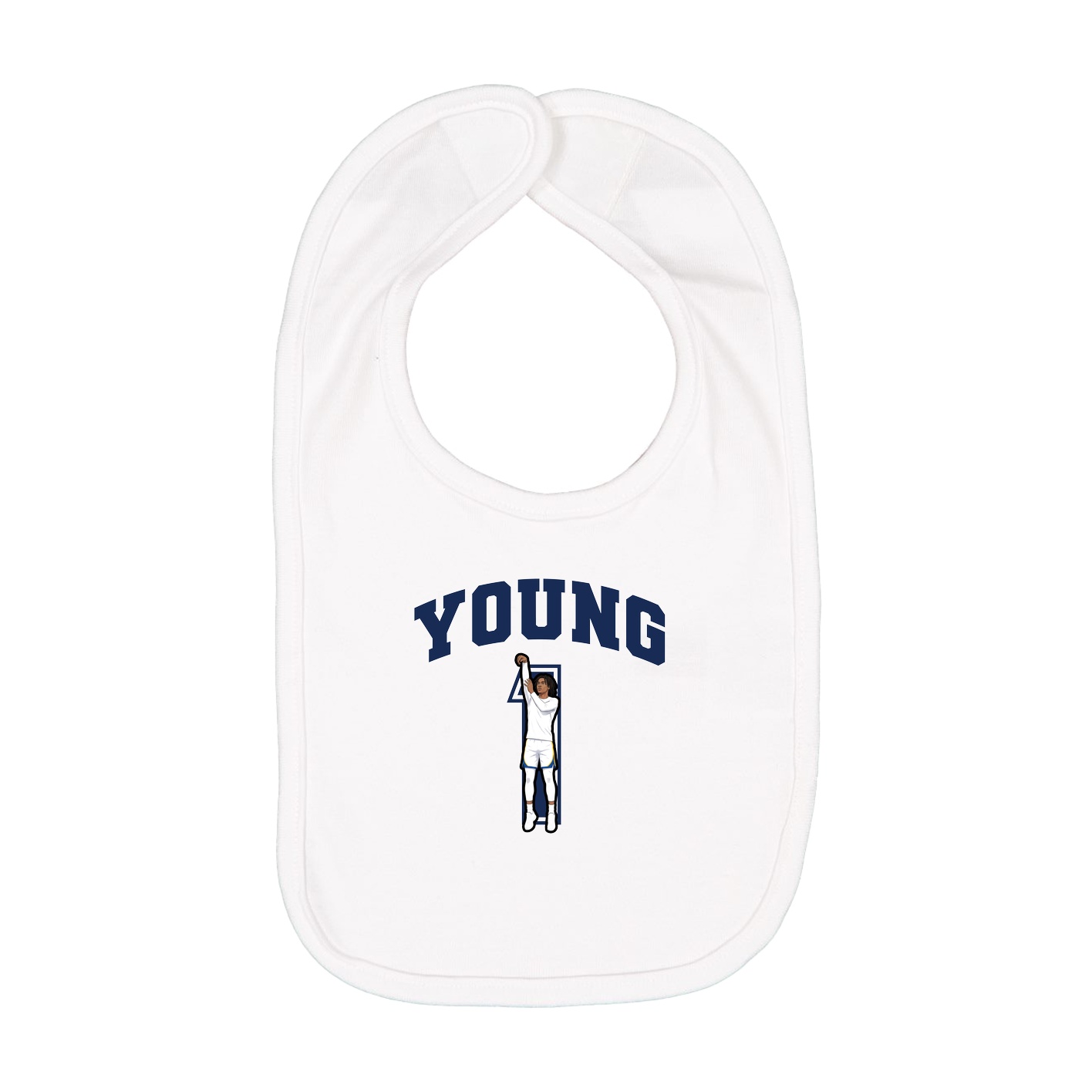 Infant Bib — Number in White