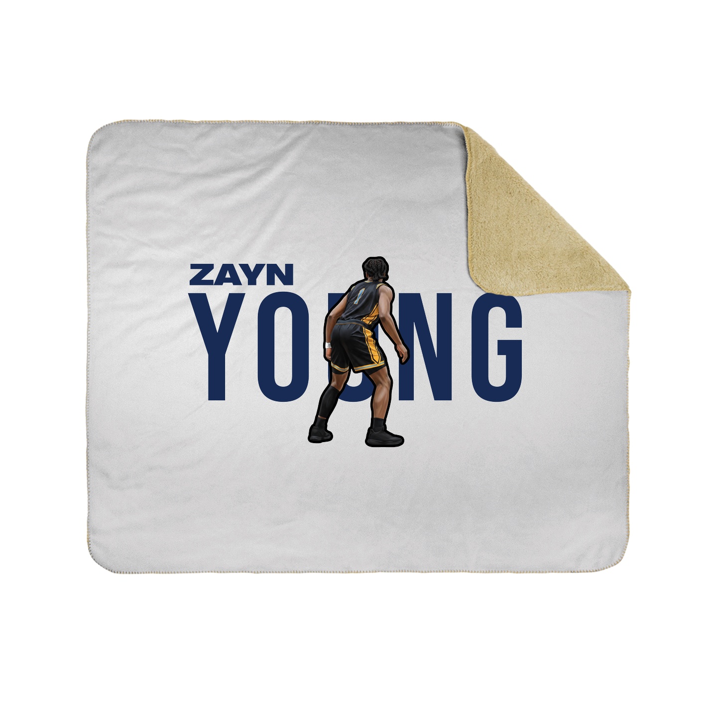 Throw Blanket — Player Name in White