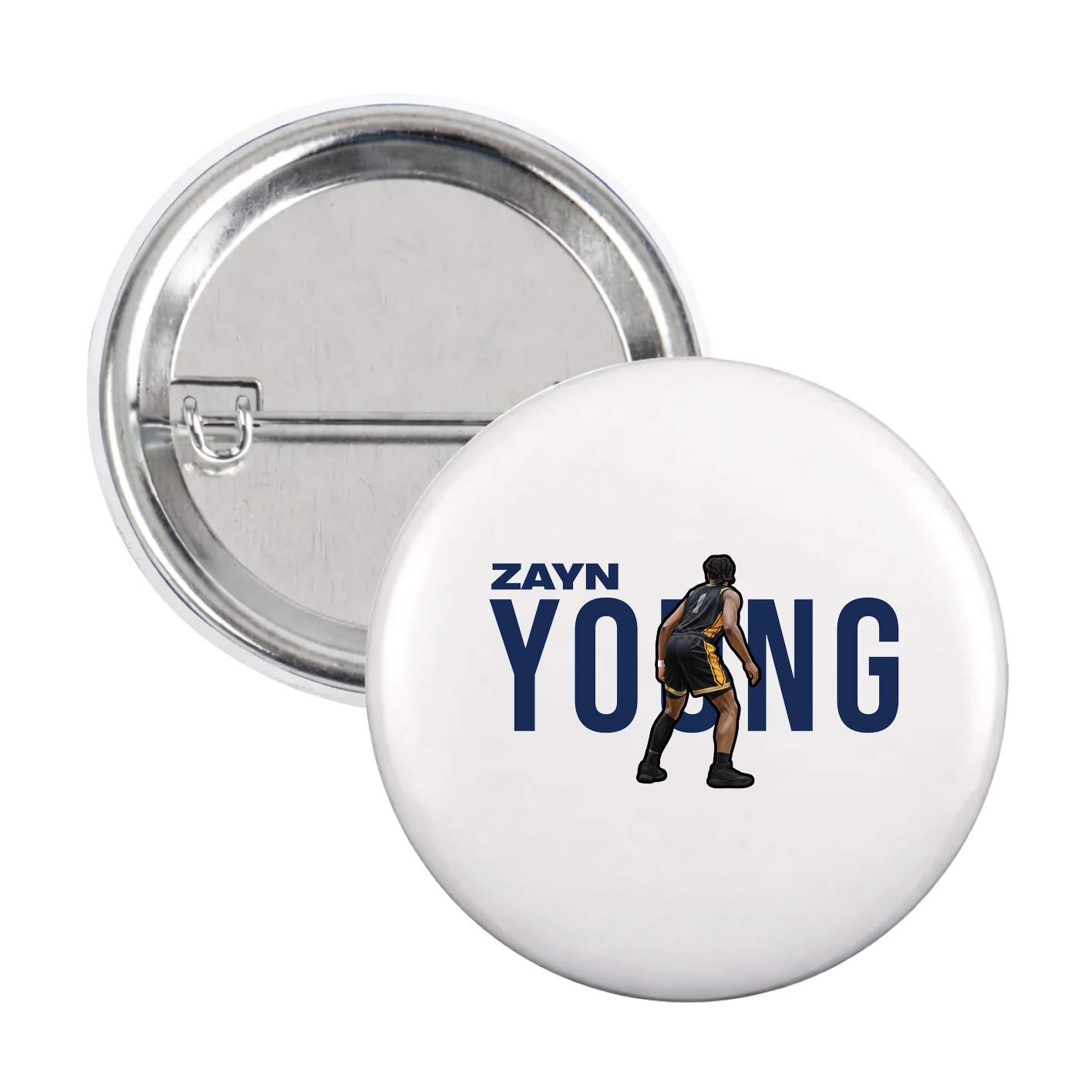 Game Day Button — Player Name in White