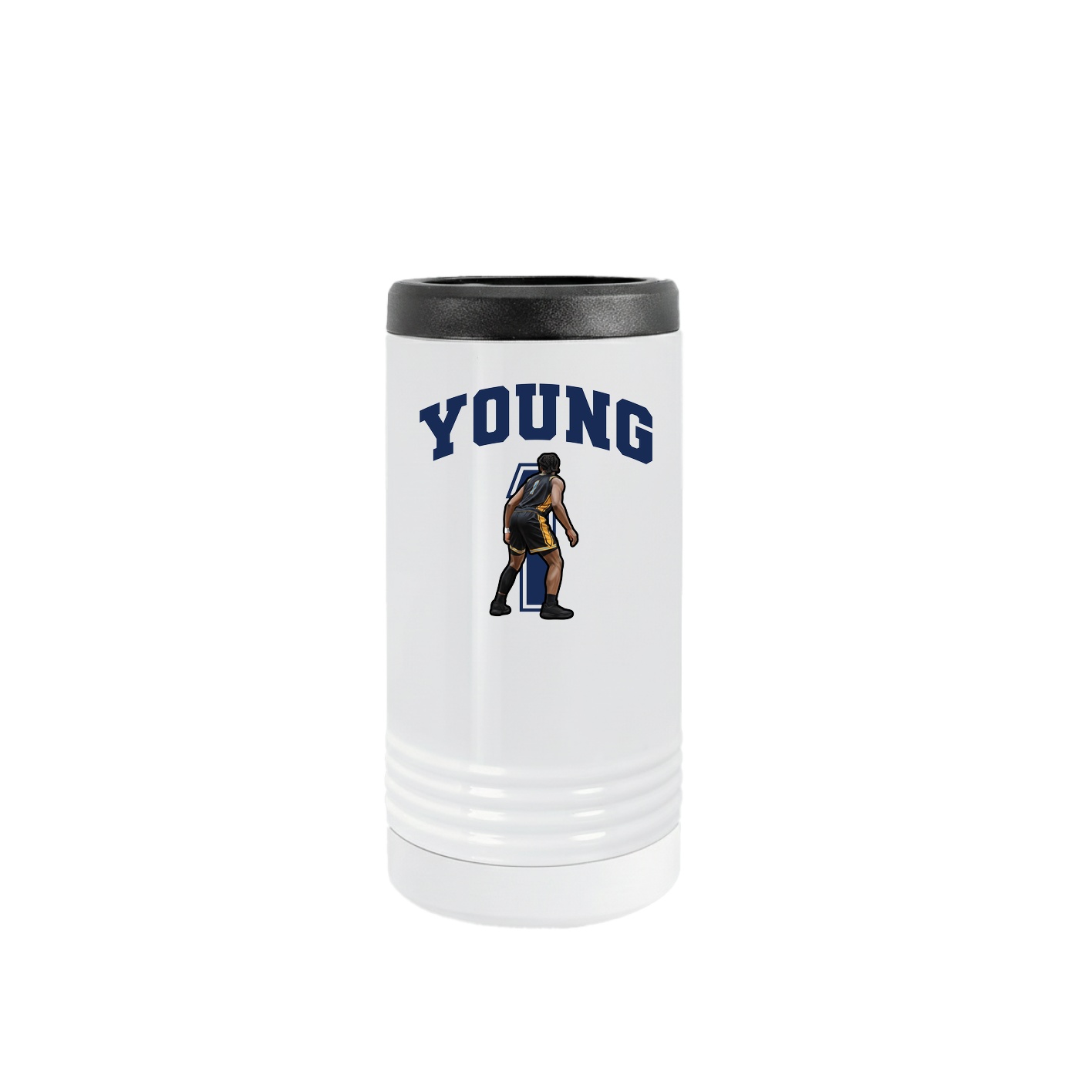 Slim Beverage Holder — Number in White