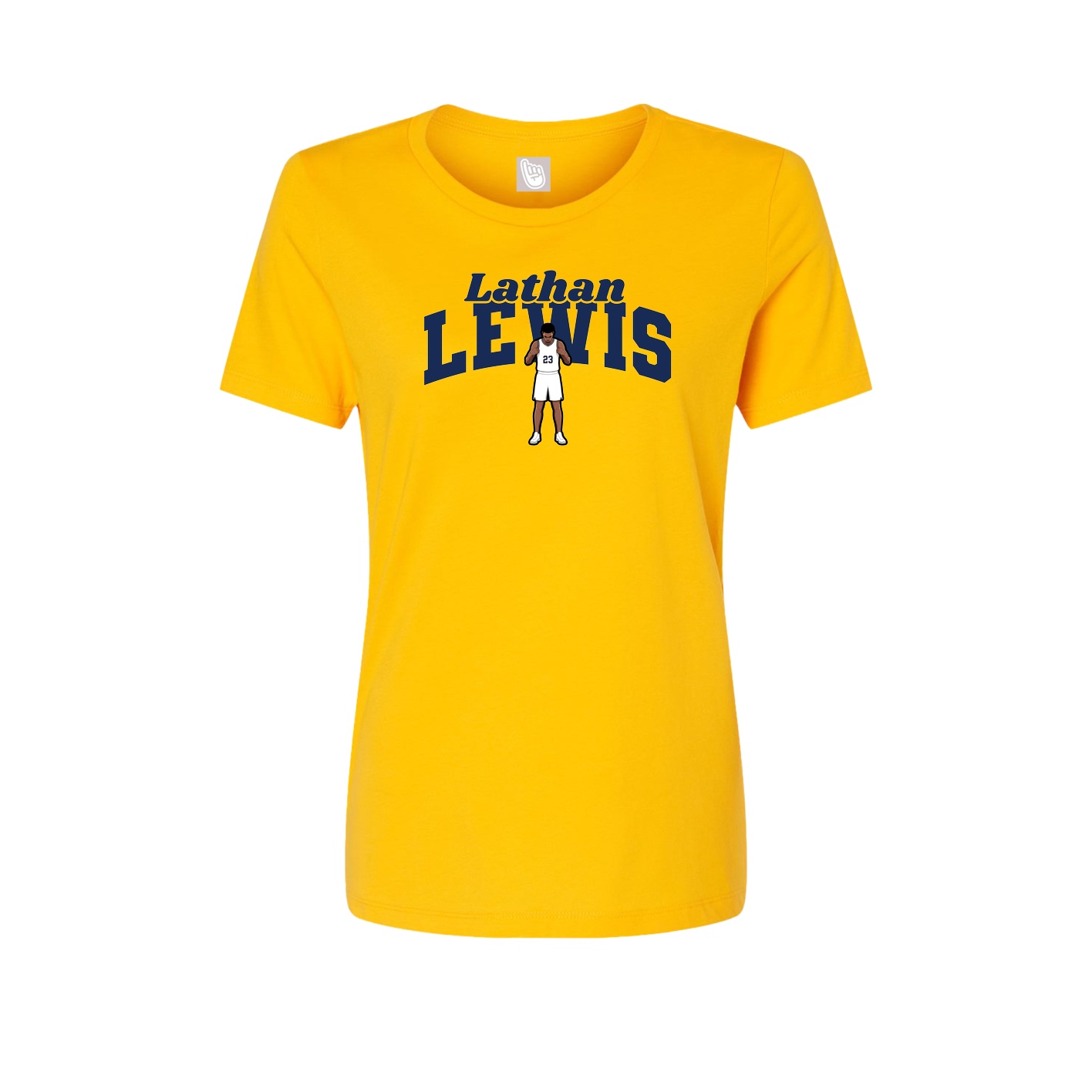 Fitted Women's Tee — Signature Arch in Gold