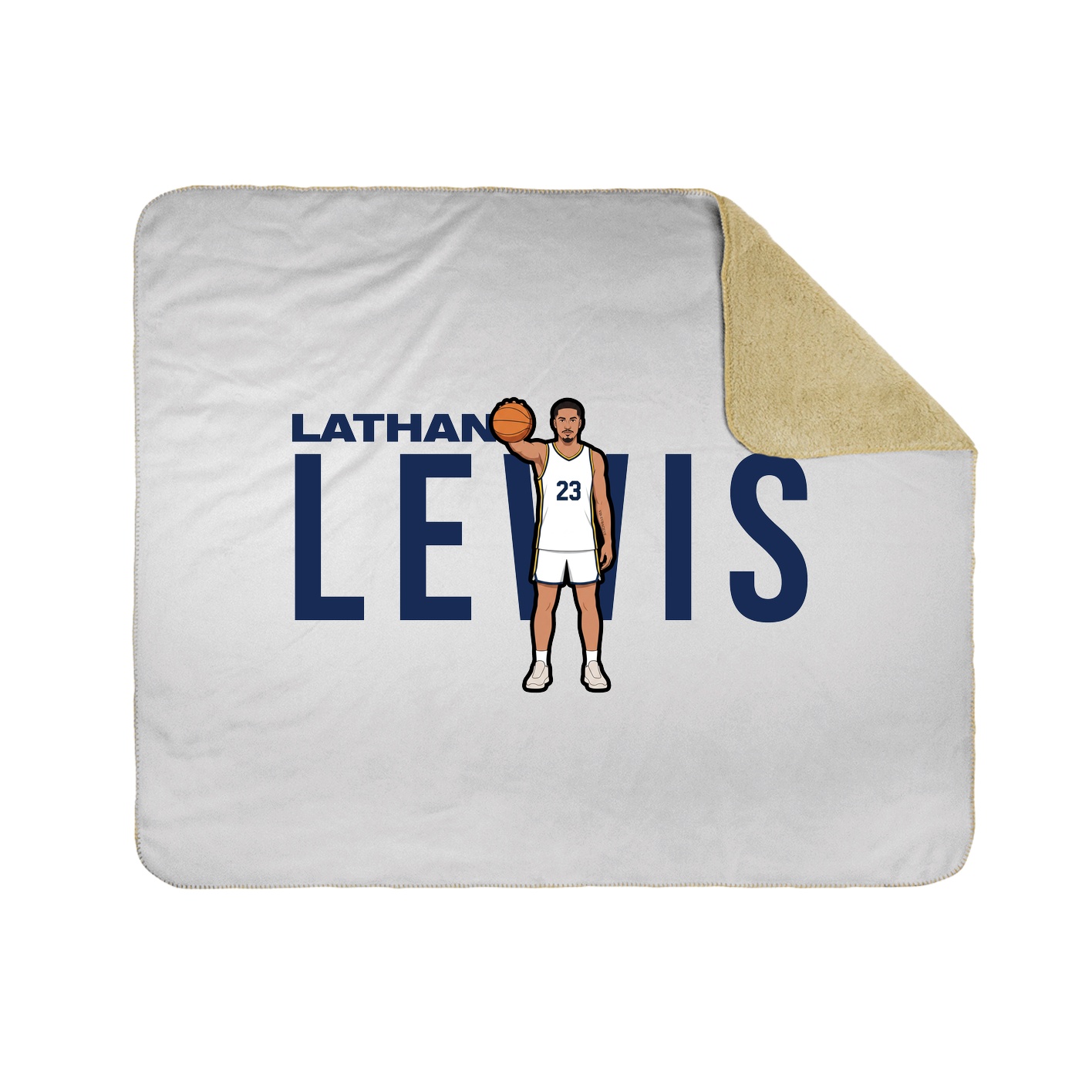 Throw Blanket — Player Name in White
