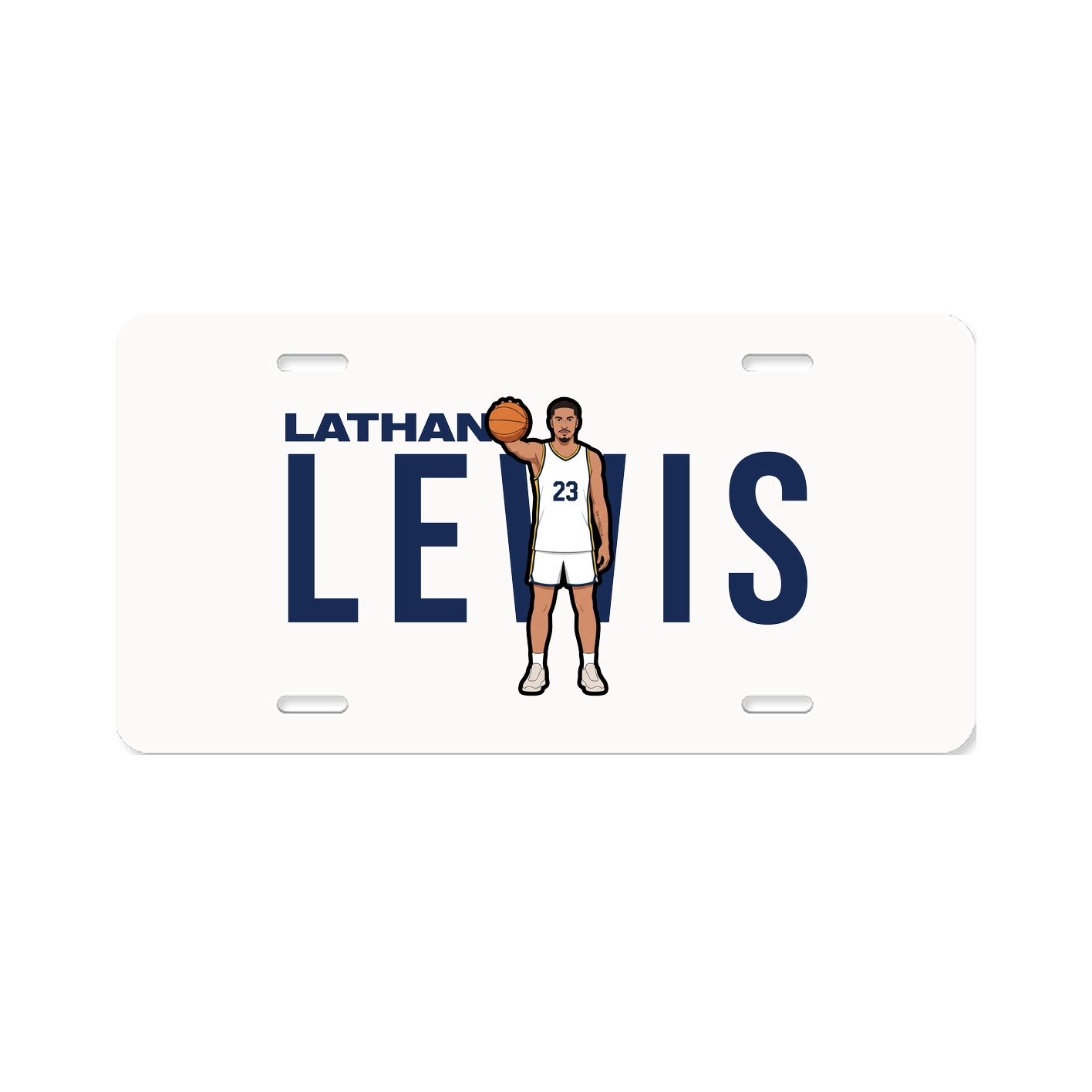 License Plate — Player Name in Classic