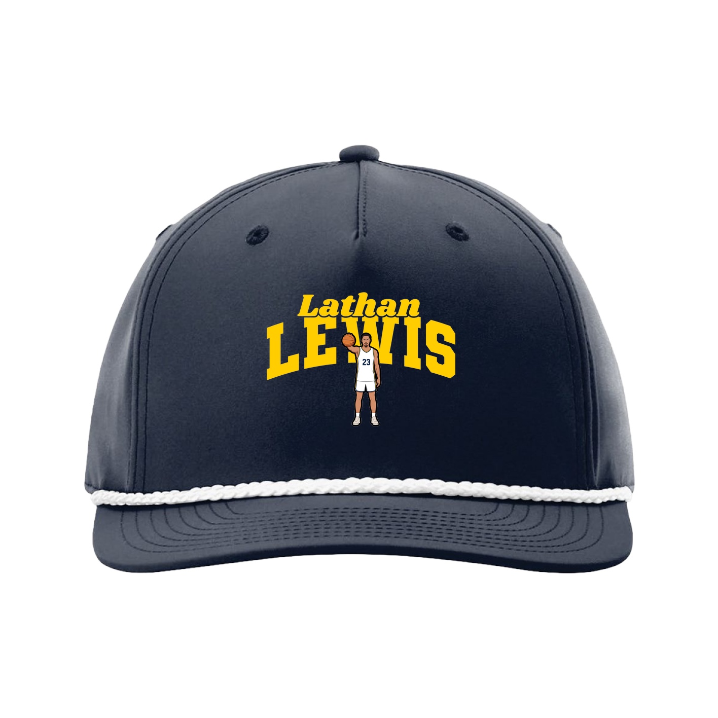 Five-Panel Classic Rope Cap — Signature Arch in Navy